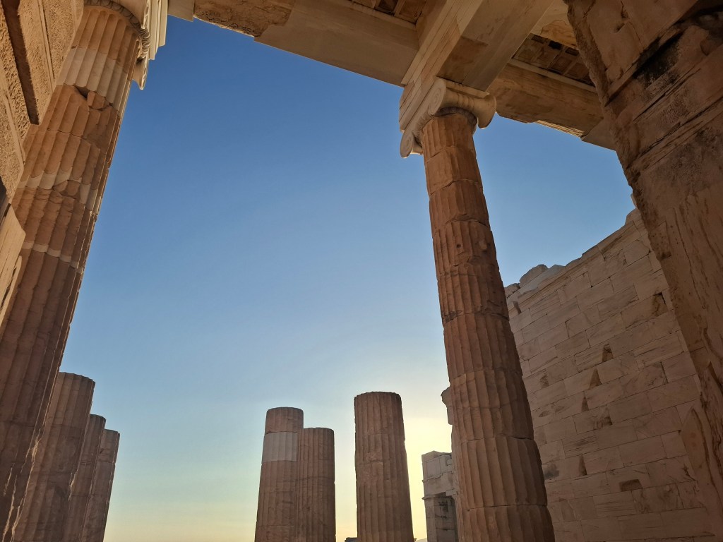 the Acropolis during golden hour