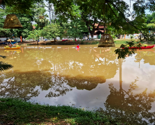 River along Siem Reap, Cambodia.
