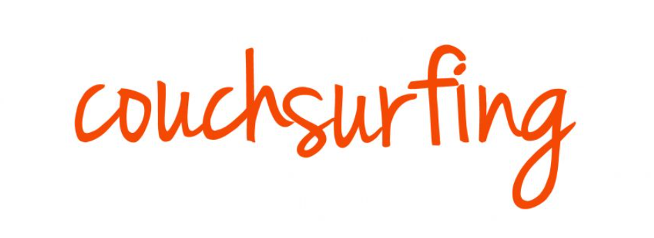 Coachsurfing logo, an alternative, more sustainable accommodation option.